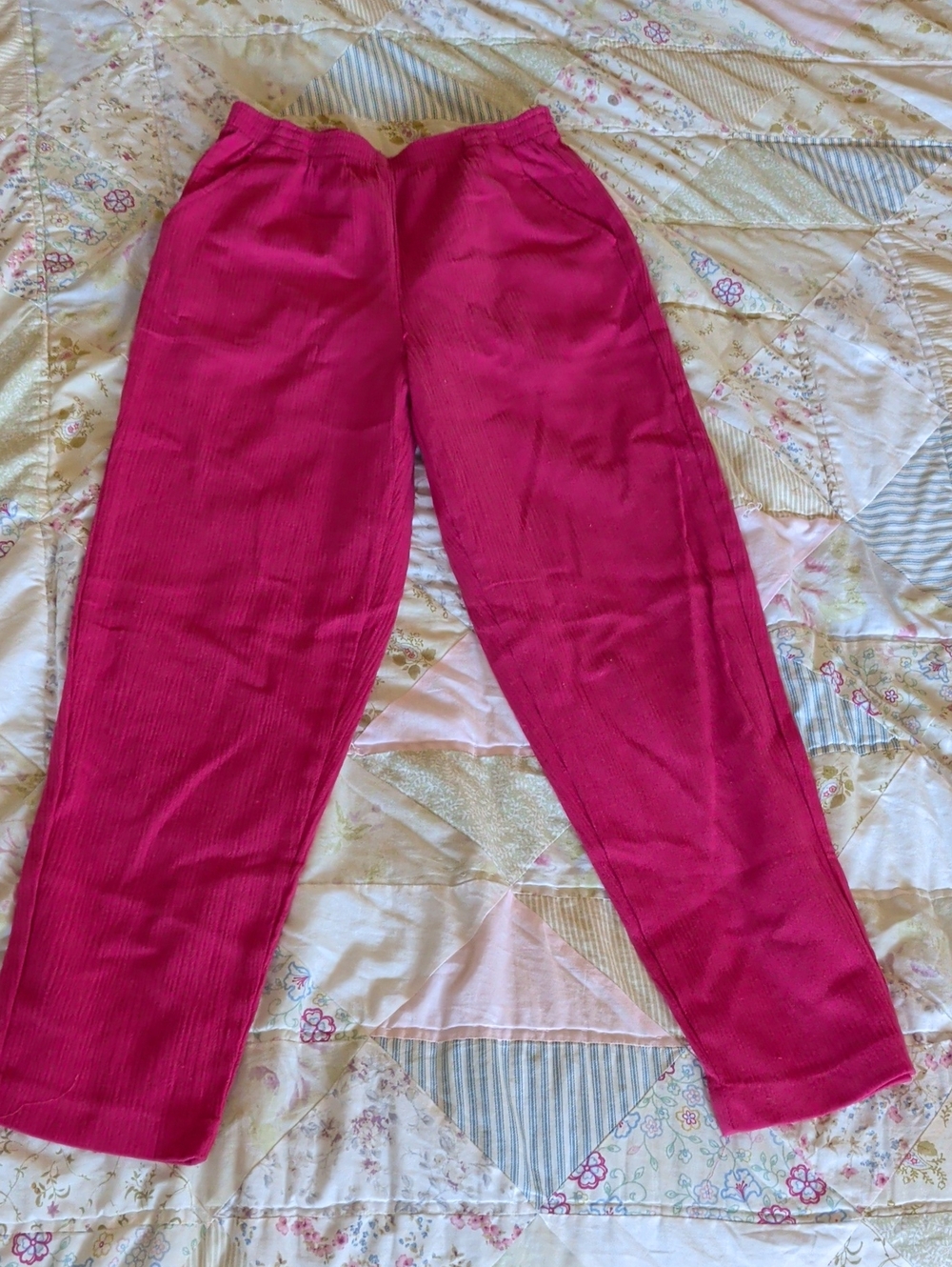 Blair Violet Red Corduroy Pull-On Trousers